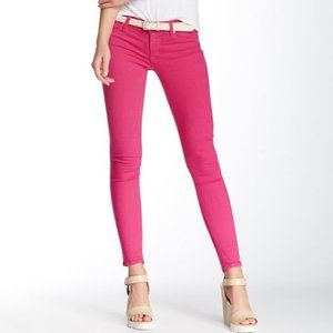 Hudson Krista Super Skinny Jeans Hot Pink Size 26